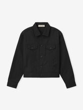 Textured Nylon Trucker Jacket