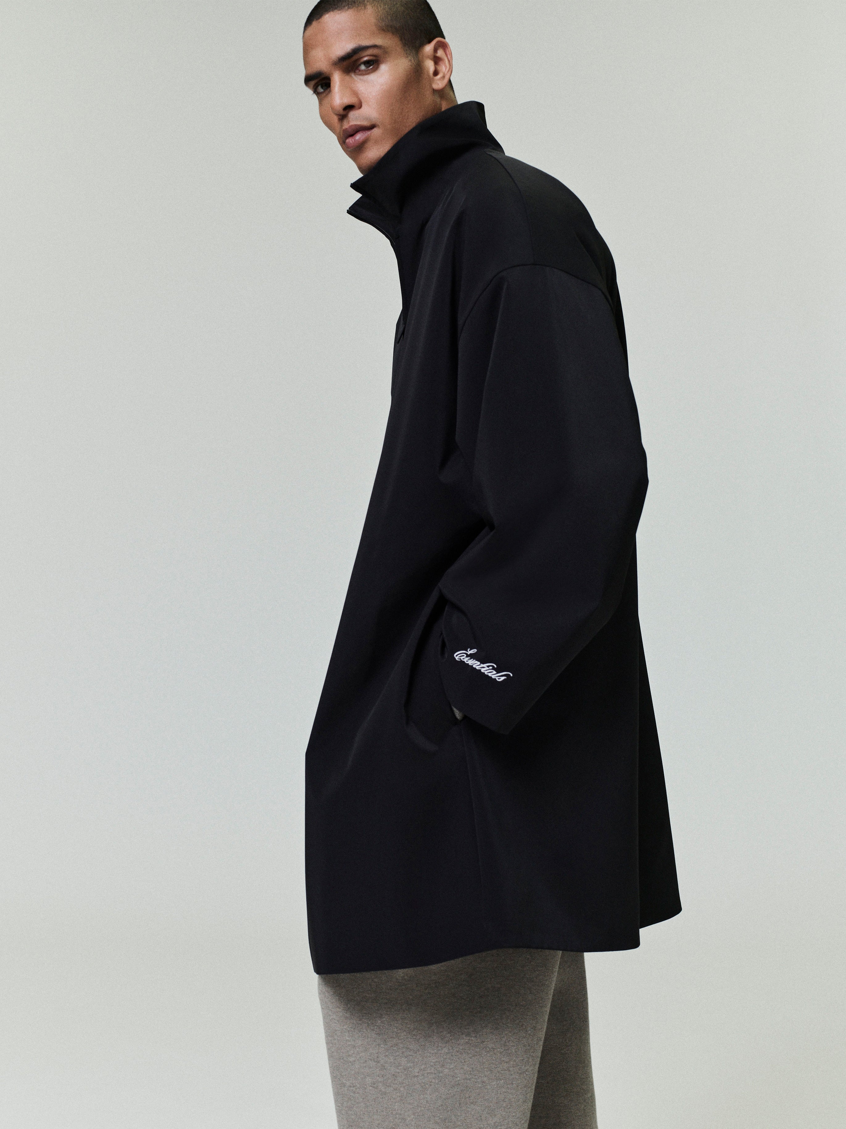 Sporty Nylon High Neck Jacket